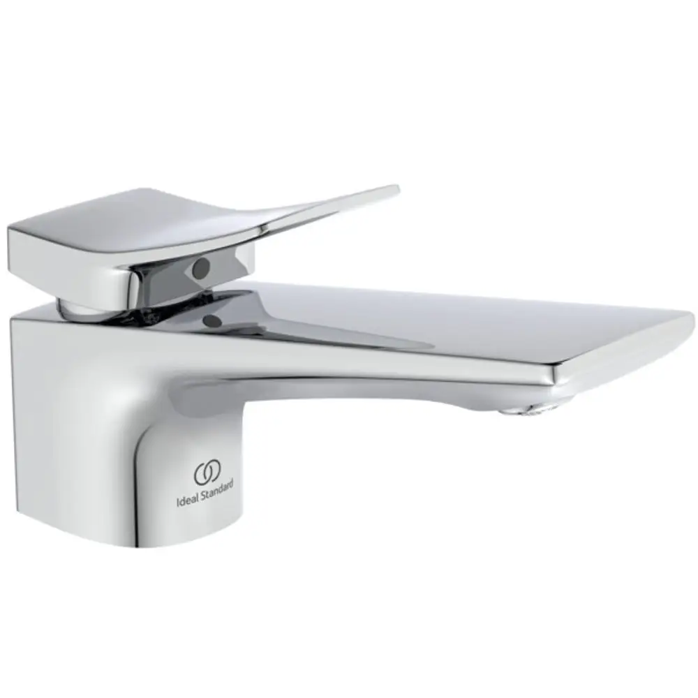 Waschtischarmatur in Chrom, moderner Hebel und Auslauf, designed von Ideal Standard, für Badezimmeranwendungen.